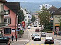 Bahnhofstrasse and inner city as seen from Dübendorf train station