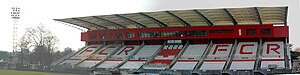 Die Haupttribüne im Stade Robert Diochon