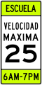 S5-1(25) School speed limit when flashing (25 mph)