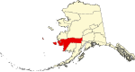 State map highlighting Bethel Census Area