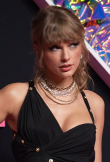 Portrait of Taylor Swift in a cocktail dress