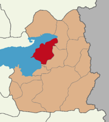 Map showing Tuşba District in Van Province