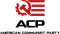 Logotipo del Partido Comunista Americano, una escisión del CPUSA, utiliza el mismo logotipo.