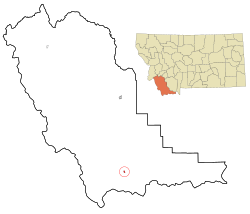 Location of Lima, Montana