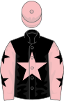 Black, pink star, pink sleeves, black stars, pink cap