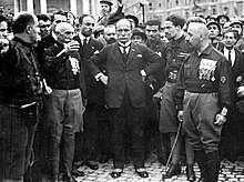 Mussolini and the Quadrumviri during the March on Rome in 1922