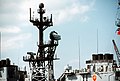 USS Caron's aft mast in 1983