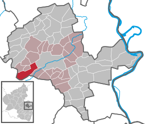 Poziția Offenheim pe harta districtului Alzey-Worms