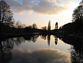 Sunset on the river near the Boat Inn at Sprotbrough