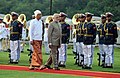 A ceremonial reception in Naypyidaw