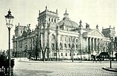 Reichstagsgebäude am Königsplatz in Berlin, um 1895