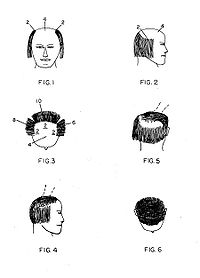 Patent für Frisur von Donald und Frank Smith (1977)[43]