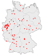 Største tyske byers beliggenhed