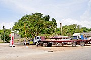 Trucks at a TotalEnergies station in Sekondi-Takoradi