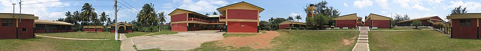 Panorama view of Takoradi Technical University campus center