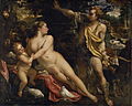 Venus, Adonis y Cupido, de Annibale Carracci, 1590.