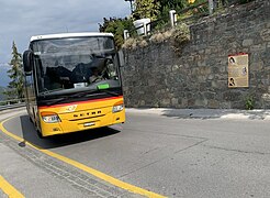 Car Setra à Saint-Luc, Anniviers.