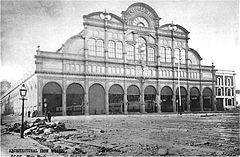 A train shed with an intricate facade