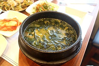 Korean miyeok-guk (seaweed soup)