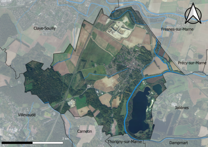 Carte orthophotogrammétrique de la commune d'Annet-sur-Marne.