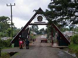 Ingang van het park in Marangu