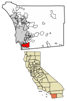 Location of Chula Vista, California