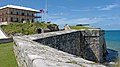 The Commissioner's House and 6-inch RBL gun of the Keep.