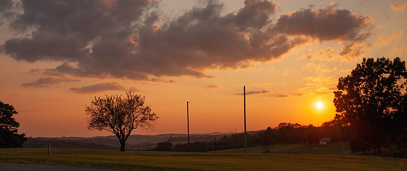 Sunset in Fort Cherry PA.