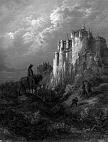 Camelot, ilustración de Gustave Doré para los Idilios del rey, de Lord Tennyson.