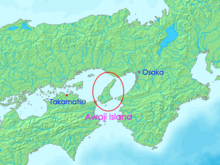 Situo de la insulo Awaji-shima