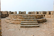 Le stupa principal de Jamal Garhi, Ier – Ve siècles, sur plateforme circulaire. Mardan, centre de la plaine du Gandhara.