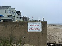 Southern boundary of Moody Beach at Ogunquit Beach