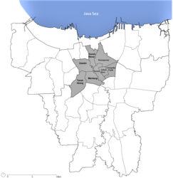 Giacarta centrale – Mappa