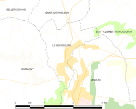 Mapa obce Le Neufbourg