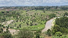 Vegetation and human activity around River Rwizi in Mbarara