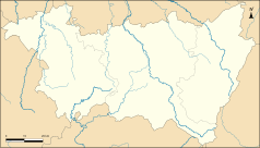 Mapa konturowa Wogezów, u góry po lewej znajduje się punkt z opisem „Maconcourt”