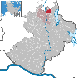 Elhelyezkedése Schleswig-Holstein térképén