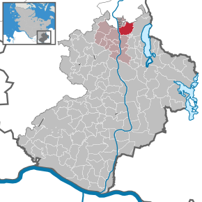 Poziția Klempau pe harta districtului Herzogtum Lauenburg