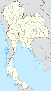 Karte von Thailand mit der Provinz Sing Buri hervorgehoben