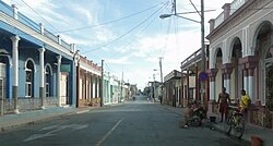 Main street in front of post office