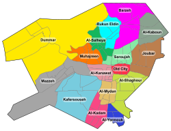 Al-Muhajreen district in orange