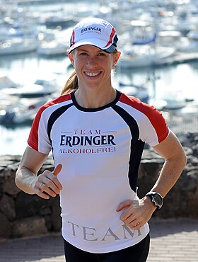 Sonja Tajsich beim Lauf-Training auf Lanzarote, 2011