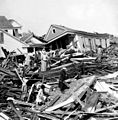 Seeking valuables in the wreckage, Galveston, Texas