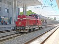 Locomotive de manœuvre en gare de Sofia.