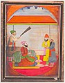 A 19th-century painting depicting Guru Tegh Bahadur