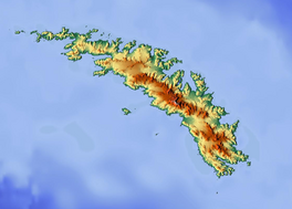 Map showing the location of Paget Glacier