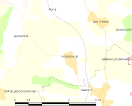 Mapa obce Housséville