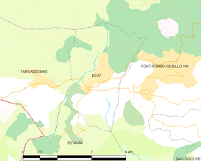 Poziția localității Égat