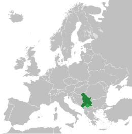 Serbia e Montenegro - Localizzazione