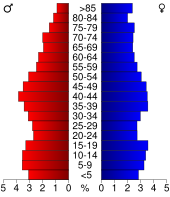 Bevolkingspiramide Clay County